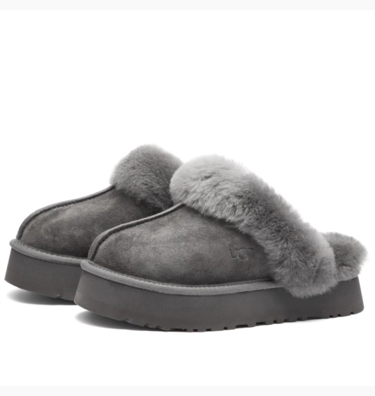 Тапочки UGG Disquette Slipper Grey 1122550-CHRC 36 1122550-CHRC фото 2 — интернет-магазин Tapok