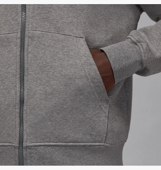Толстовка Air Jordan Brooklyn Fleece Grey FV7289-091 фото 5 — интернет-магазин Tapok
