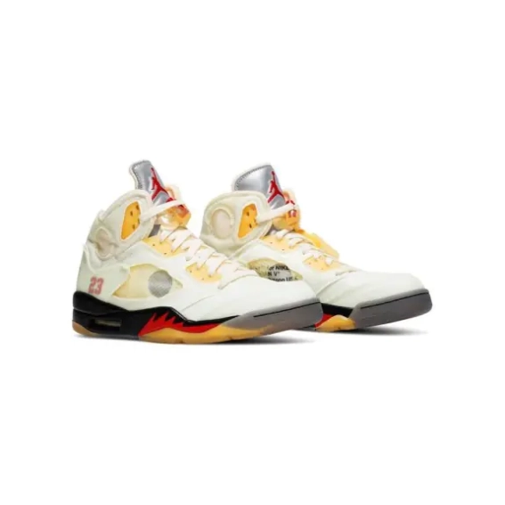 Кросівки JORDAN 5 RETRO OFF-WHITE DH8565-100 фото 2 — інтернет-магазин Tapok