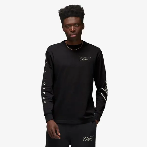 Лонгслив Jordan x Union MJ L/S Tee Black/Coconut Milk DV7341-010 фото 1 — интернет-магазин Tapok