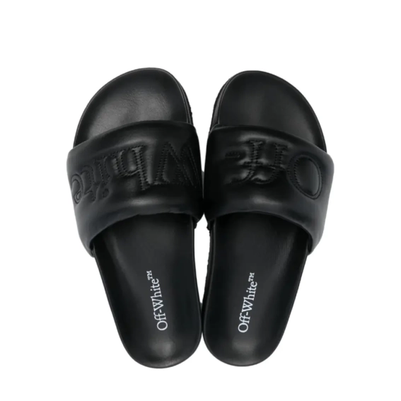 Шлепанцы OFF-WHITE BOOKISH LEATHER SPONGE SLIDER OWIT001S23LEA0011010 фото 10 — интернет-магазин Tapok