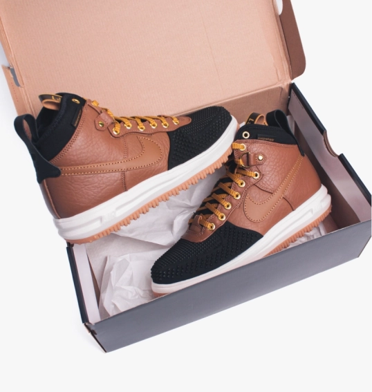 Кросівки чоловічі Nike Lunar Force 1 Duckboot Ale Brown Black Brown 805899-202 фото 18 — інтернет-магазин Tapok