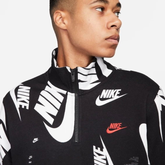 Кофта Nike M Club + Bb Hz Top Swoosh DQ5155-010 фото 5 — интернет-магазин Tapok