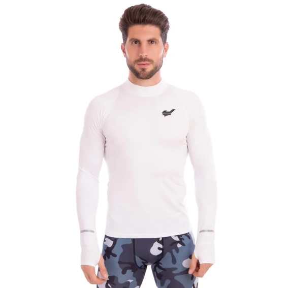 Футболка мужская компрессионная с длинным рукавом JASONS SPORT L-809-WHITEXL L-809-WHITE фото 1 — интернет-магазин Tapok
