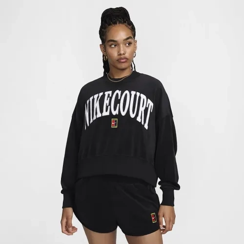 Женская кофта NIKE W NKCT HRTGE FLC OOS GFX CREW FQ2242-010 фото 1 — интернет-магазин Tapok