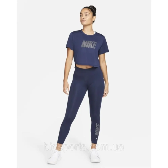 Футболка Nike W NK ONE DF HBR SS STD CRP DD5019-410 фото 2 — интернет-магазин Tapok