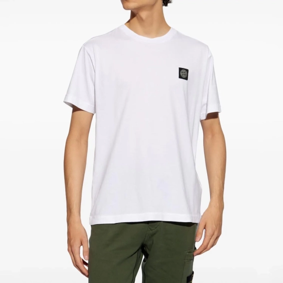 Футболка Stone Island White Crewneck T-shirt 811524113-V0001 фото 2 — интернет-магазин Tapok