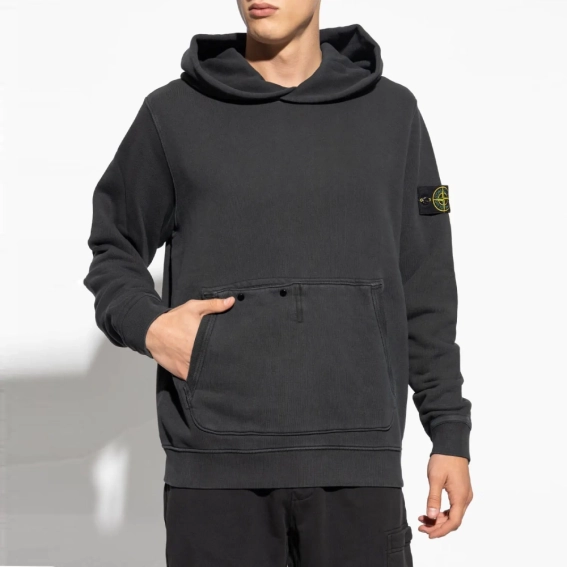 Худые Stone Island Compass Patch Hoodie Black 811561041-V0129 фото 4 — интернет-магазин Tapok