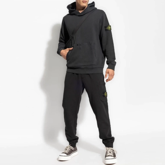 Худые Stone Island Compass Patch Hoodie Black 811561041-V0129 фото 5 — интернет-магазин Tapok