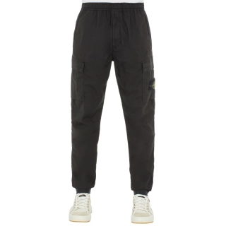 Штани Stone Island Stretch Cotton Tela Paracadute Cargo Straight Pants Black 801531303-A0029