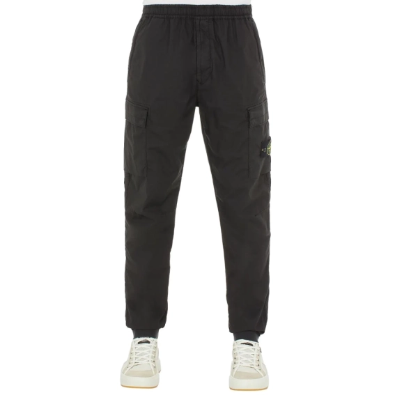 Брюки Stone Island Stretch Cotton Tela Paracadute Cargo Straight Pants Black 801531303-A0029 фото 1 — интернет-магазин Tapok
