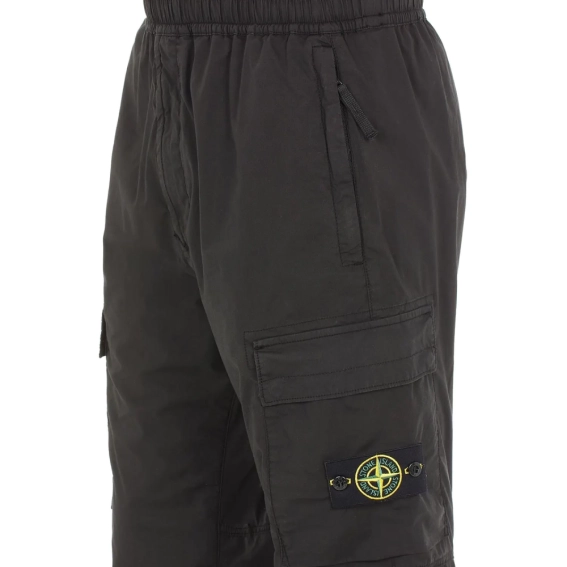 Брюки Stone Island Stretch Cotton Tela Paracadute Cargo Straight Pants Black 801531303-A0029 фото 3 — интернет-магазин Tapok