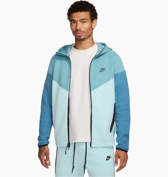 Толстовка Nike M NK TCH FLEECE FZ WR HOODIE FZ4709-464 фото 1 — интернет-магазин Tapok