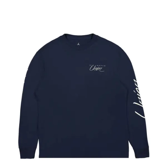 Кофта Jordan x Union MJ L/S Tee College Navy DV7341-419 фото 1 — интернет-магазин Tapok