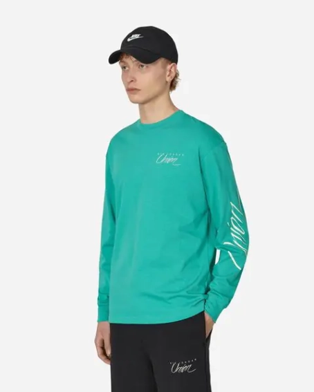Кофта Jordan x Union MJ L/S Tee Kinetic Green DV7341-370 фото 4 — интернет-магазин Tapok