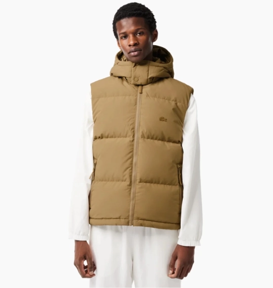 Жилетка Lacoste MEN&#39;S ULTED CROC DOWN VEST brown BH1611 51 SIX фото 1 — интернет-магазин Tapok