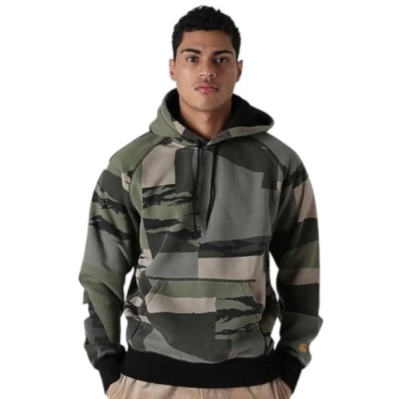 Кофта CARHARTT WIP Hooded Chase Sweat- Camo Mend/ Gold I026384-375 фото 1 — интернет-магазин Tapok