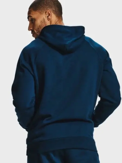 Кофта Men&#39;s UA Rival Fleece Hoodie 1357092-408 фото 2 — интернет-магазин Tapok