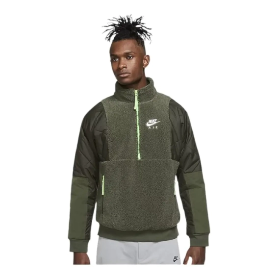 Кофта Nike Mens Sportswear Sherpa Half Zip Jacket Carbon Green DD6446-335 фото 1 — інтернет-магазин Tapok