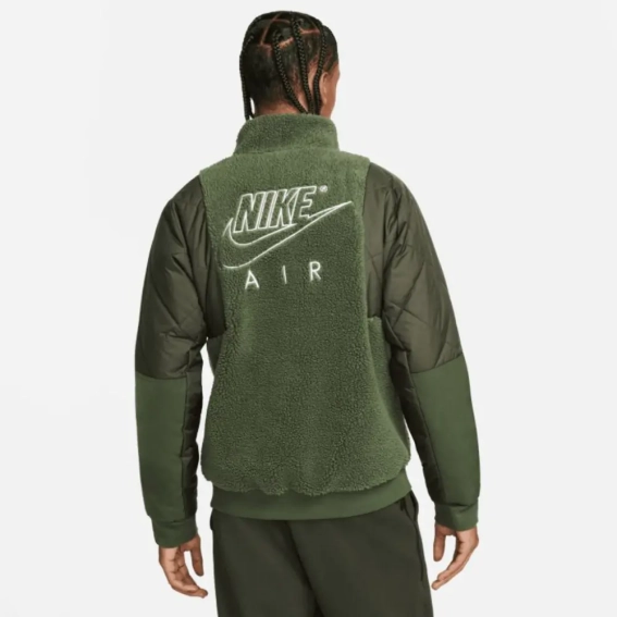 Кофта Nike Mens Sportswear Sherpa Half Zip Jacket Carbon Green DD6446-335 фото 2 — інтернет-магазин Tapok