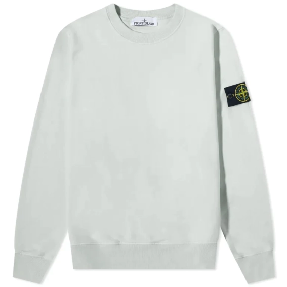 Кофта Stone Island Brushed Cotton Crew Neck Sweat - Pearly Grey 771563020 V0061 фото 1 — інтернет-магазин Tapok