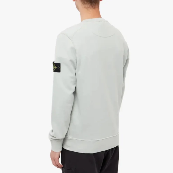Кофта Stone Island Brushed Cotton Crew Neck Sweat - Pearly Grey 771563020 V0061 фото 3 — інтернет-магазин Tapok