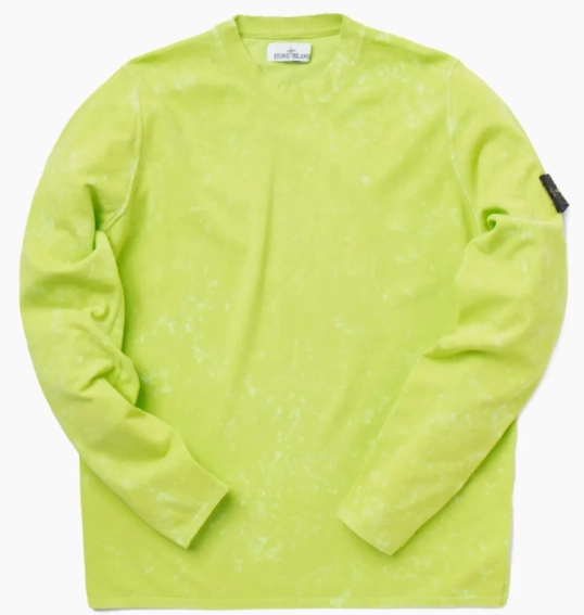 Кофта STONE ISLAND COTTON TYE DYE JUMPER LIME 7615555D9 V0031 фото 1 — интернет-магазин Tapok