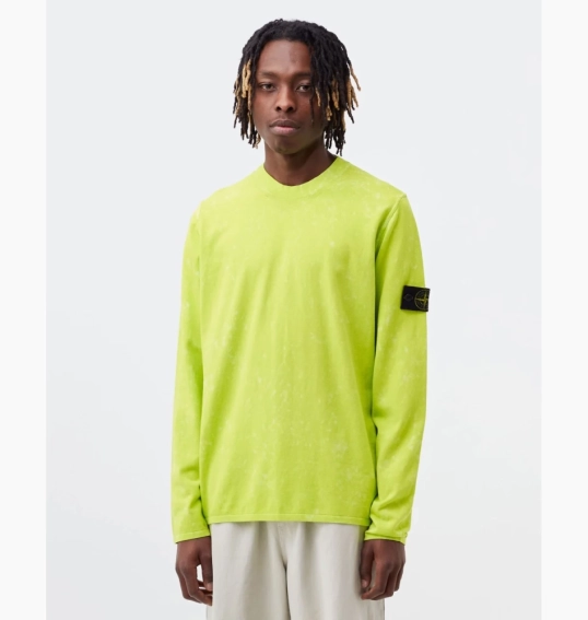 Кофта STONE ISLAND COTTON TYE DYE JUMPER LIME 7615555D9 V0031 фото 4 — интернет-магазин Tapok
