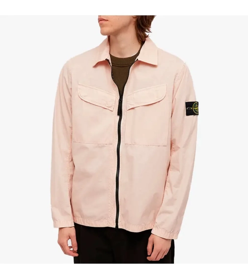 Куртка Stone Island Brushed Cotton Canvas Zip OvershirtRose 7715101WN V0180 фото 1 — интернет-магазин Tapok