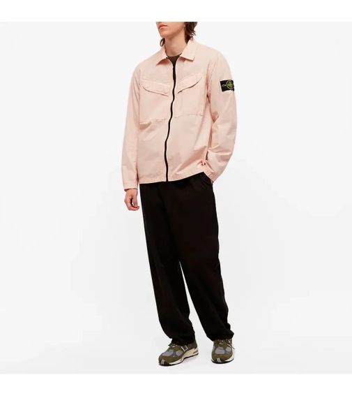 Куртка Stone Island Brushed Cotton Canvas Zip OvershirtRose 7715101WN V0180 фото 3 — интернет-магазин Tapok