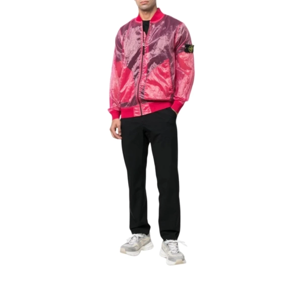 Куртка STONE ISLAND Semi-transparent nylon bomber jacket pink 7615433Q2 .V0087 фото 1 — інтернет-магазин Tapok