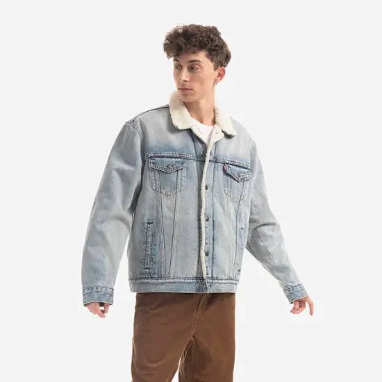 Куртка Чоловіча блакитна джинсова Куртка Levi's 16365-0070 фото 4 — інтернет-магазин Tapok
