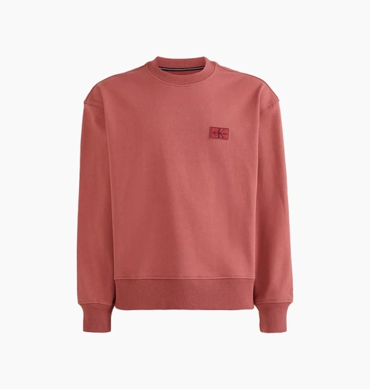 Футболка Calvin Klein Shrunken Badge Crew Neck Terracotta Tile J30J321544 фото 3 — интернет-магазин Tapok