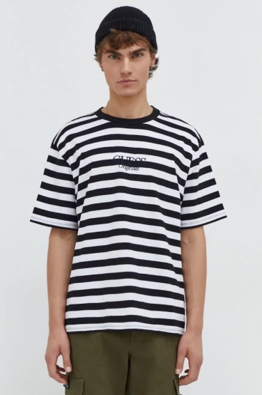 Футболка Guess Originals Men&#39;s T-Shirt navy white M4RI44K9XF1 фото 4 — интернет-магазин Tapok