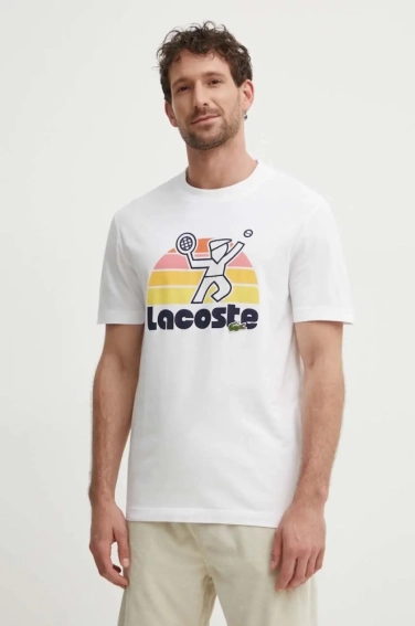 Футболка Lacoste Men's Washed Effect Tennis Print T-Shirt TH8567 51 001 фото 1 — інтернет-магазин Tapok