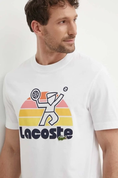 Футболка Lacoste Men's Washed Effect Tennis Print T-Shirt TH8567 51 001 фото 3 — інтернет-магазин Tapok