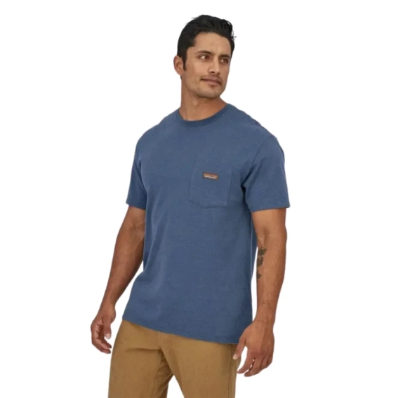 Футболка Patagonia M&#39;s Work Pocket Tee Shirt stone blue 53396 SNBL фото 1 — интернет-магазин Tapok
