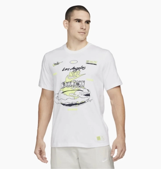 Футболка Rare Nike Men&#39;s Los Angeles Nike World T-Shirt Just Do It DR9785-100 фото 1 — интернет-магазин Tapok