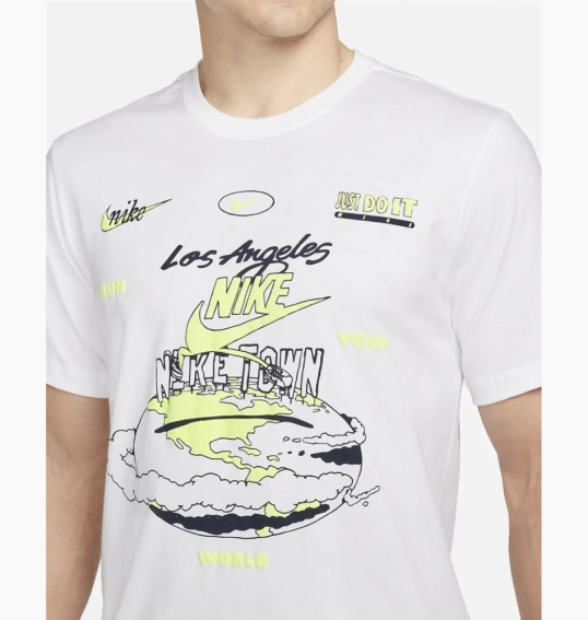 Футболка Rare Nike Men&#39;s Los Angeles Nike World T-Shirt Just Do It DR9785-100 фото 3 — интернет-магазин Tapok