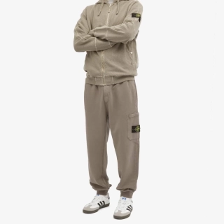 Брюки STONE ISLAND - Compass Patch Cotton Track Pants Dove Grey 801564451 V0092