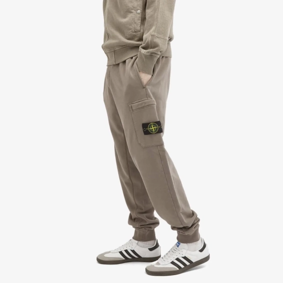 Брюки STONE ISLAND - Compass Patch Cotton Track Pants Dove Grey 801564451 V0092 фото 2 — интернет-магазин Tapok