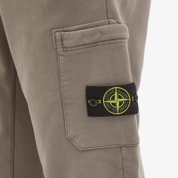 Брюки STONE ISLAND - Compass Patch Cotton Track Pants Dove Grey 801564451 V0092 фото 4 — интернет-магазин Tapok