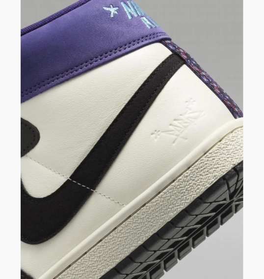 Кросівки Jordan x Opium Paris Air Ship PE SP 'Black Court Purple' FQ8281-100 фото 2 — інтернет-магазин Tapok