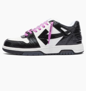Кросівки Off-White Out Of Office Croco Print Sneaker 'Black White Purple' OMIA189F22LEA0040110