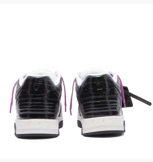 Кросівки Off-White Out Of Office Croco Print Sneaker 'Black White Purple' OMIA189F22LEA0040110 фото 4 — інтернет-магазин Tapok