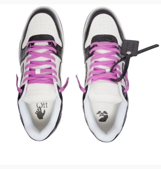 Кросівки Off-White Out Of Office Croco Print Sneaker 'Black White Purple' OMIA189F22LEA0040110 фото 5 — інтернет-магазин Tapok