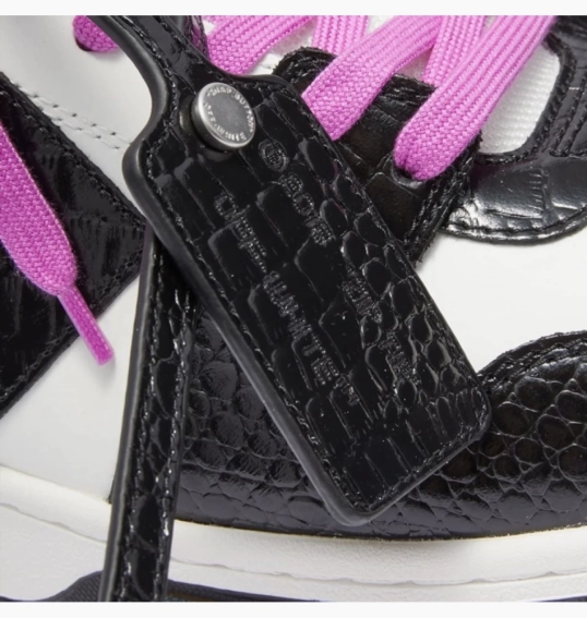 Кросівки Off-White Out Of Office Croco Print Sneaker 'Black White Purple' OMIA189F22LEA0040110 фото 6 — інтернет-магазин Tapok
