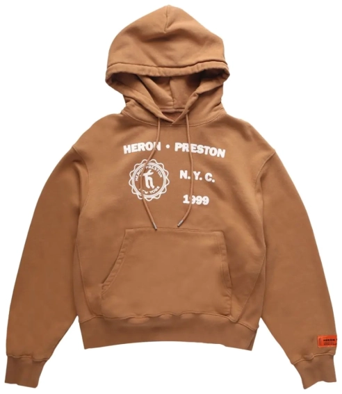 Худые Heron Preston Medieval Heron Hoodie &#39;Tobacco Brown/White&#39; HMBB024F22JER0056401 фото 1 — интернет-магазин Tapok