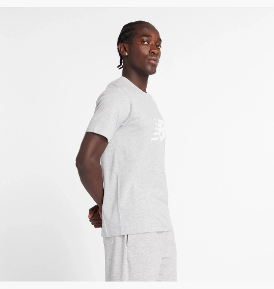 Футболка чоловіча New Balance Sport Jersey Logo Grey MT43906AG фото 2 — інтернет-магазин Tapok