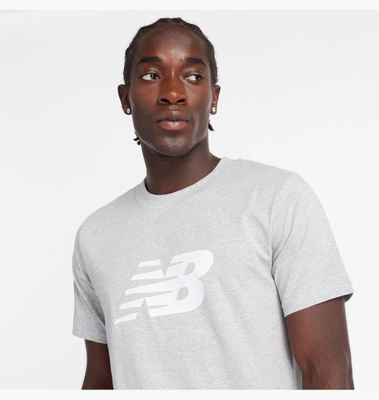 Футболка чоловіча New Balance Sport Jersey Logo Grey MT43906AG фото 4 — інтернет-магазин Tapok